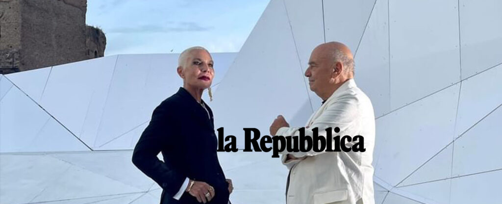 Doriana and Massimiliano Fuksas on La Repubblica for Caracalla 20242024, July